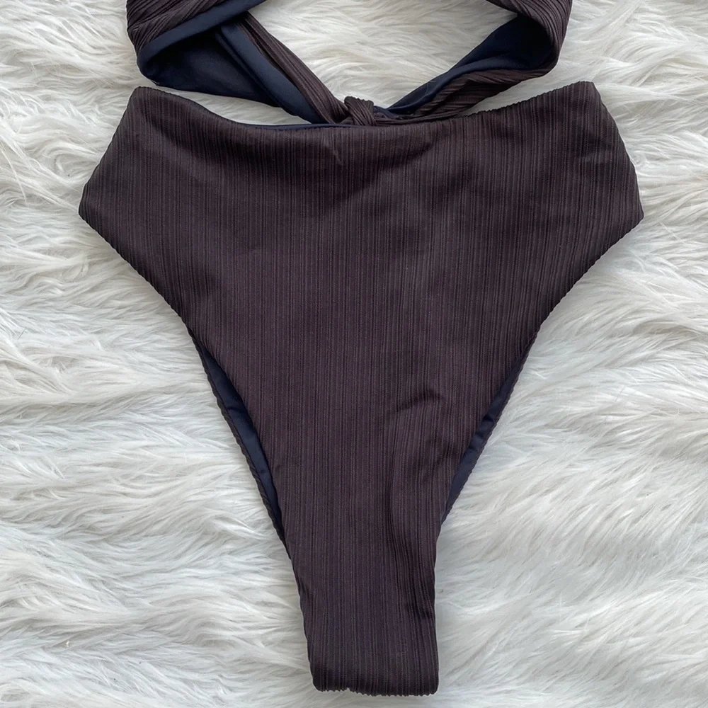 Frankie’s Bikinis | Dorothy Plissé Halter One Piece Swimsuit